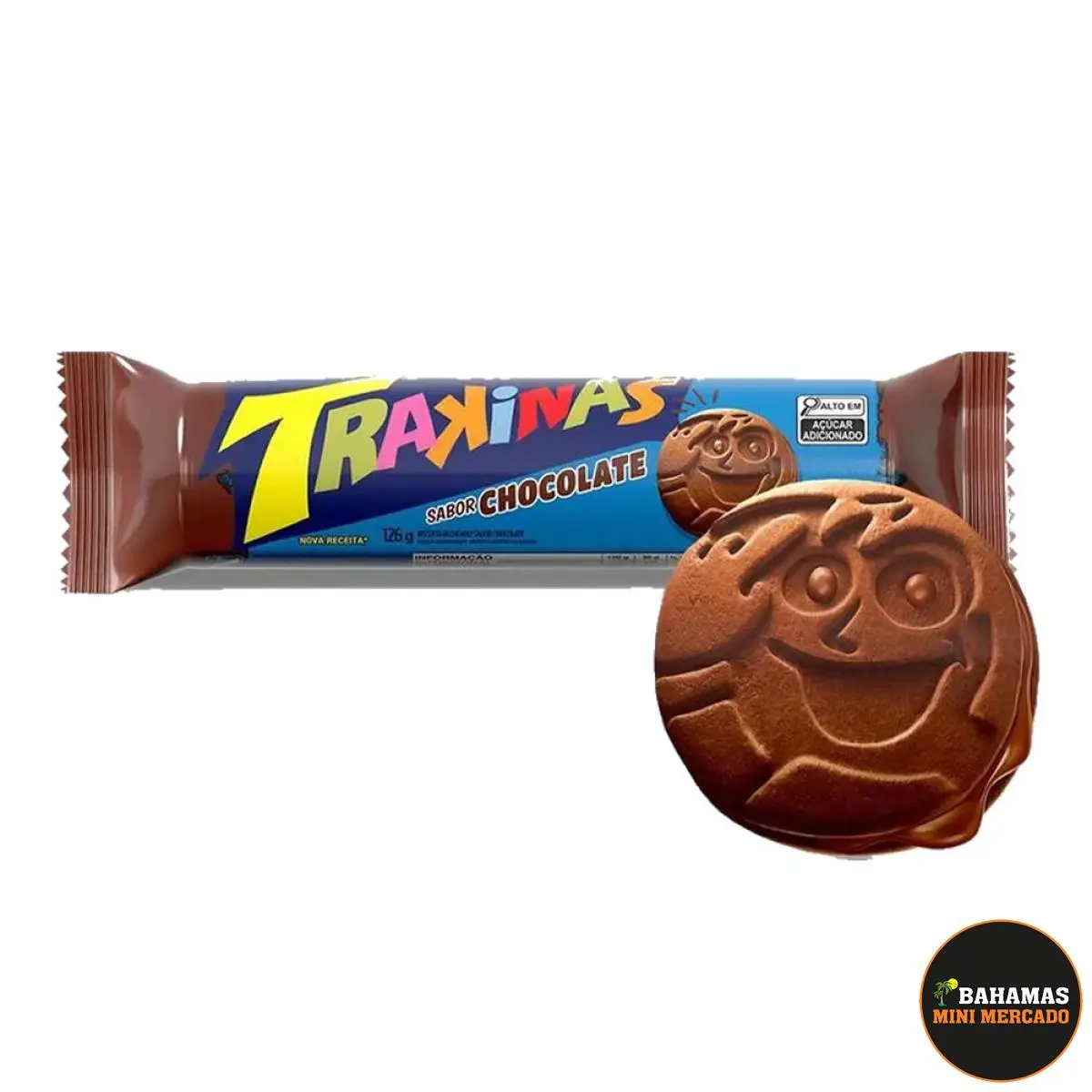 BISCOITO TRAKINAS CHOCOLATE 126G