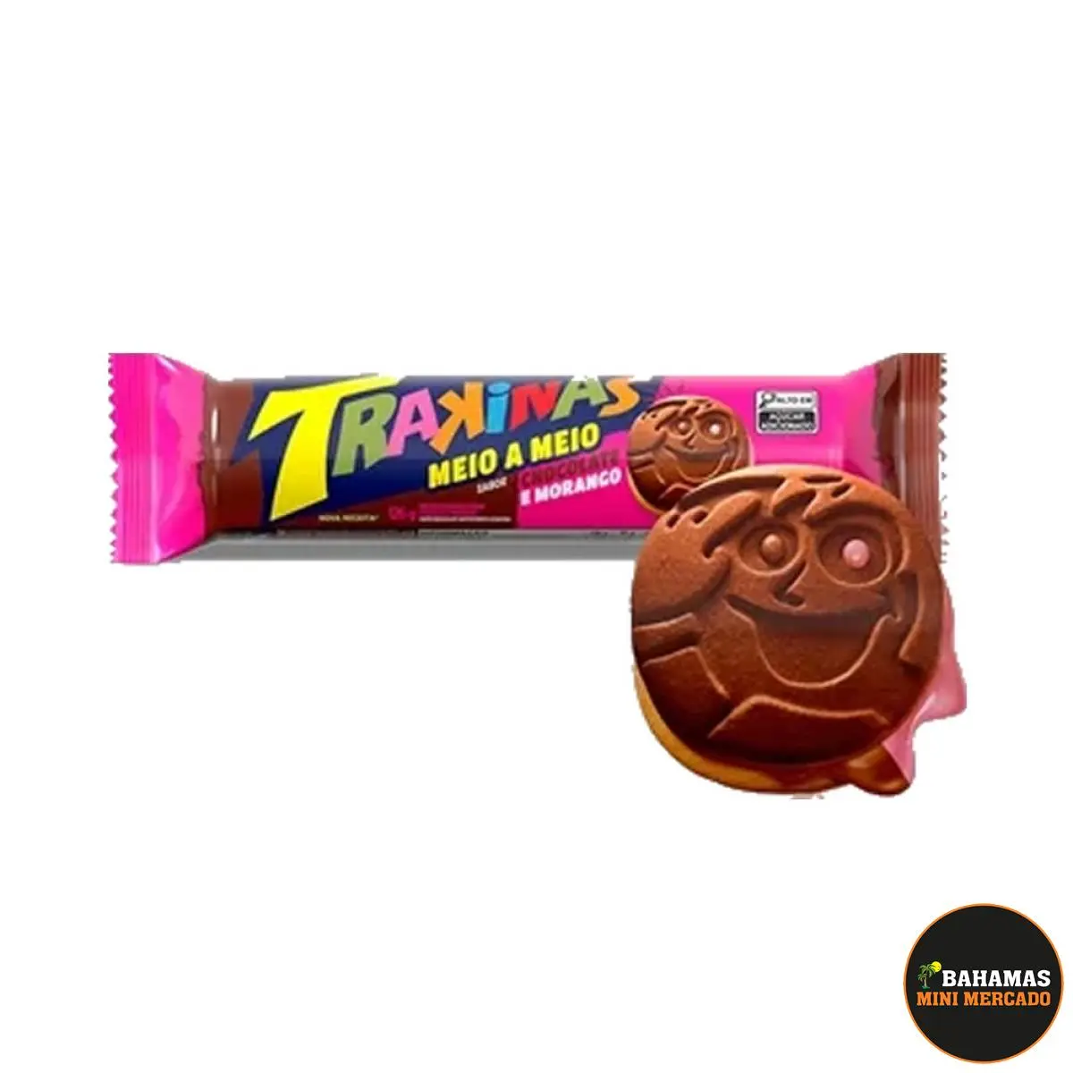 BISCOITO TRAKINAS CHOCOLATE/MORANGO 126G
