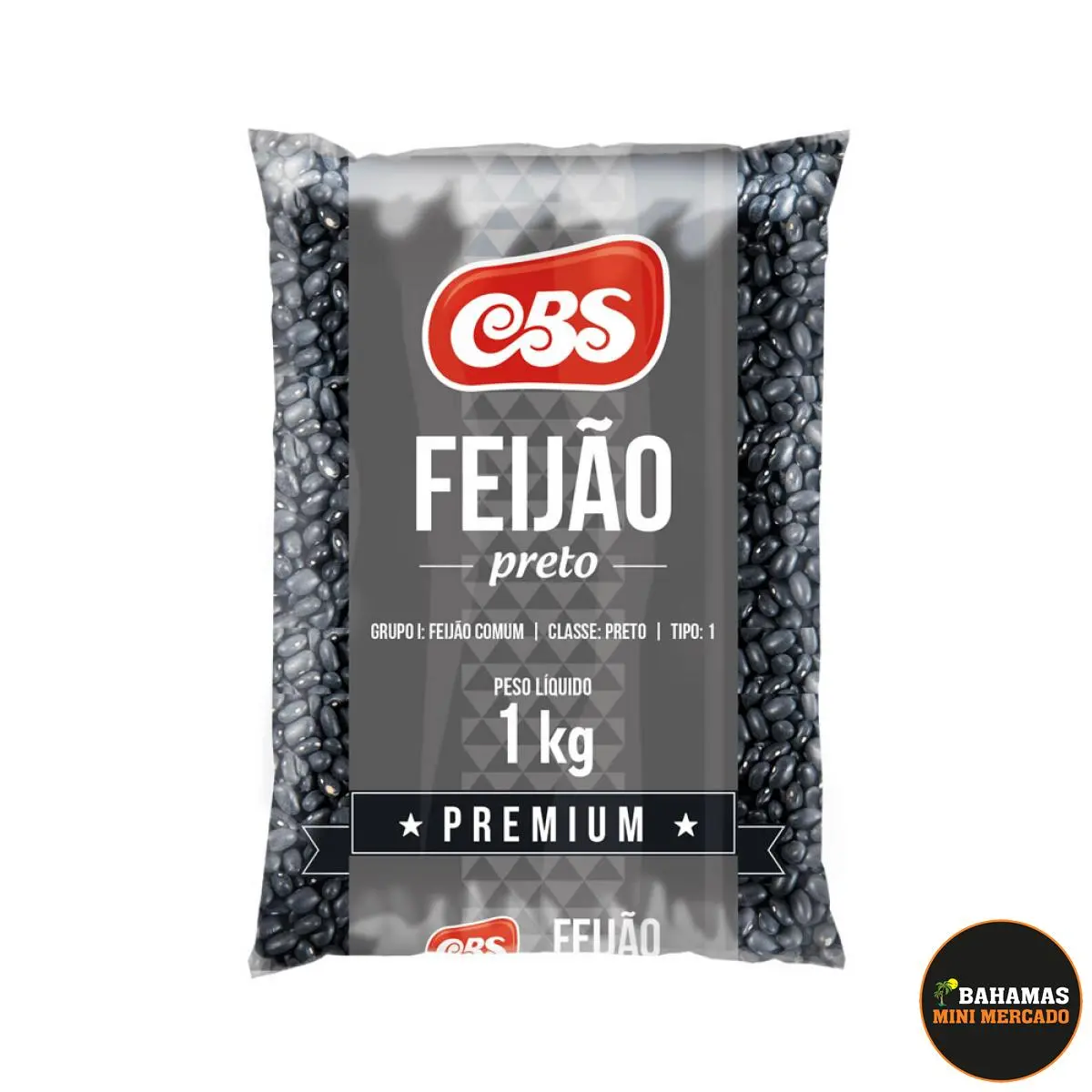 FEIJAO PRETO CBS TIPO 1 1KG